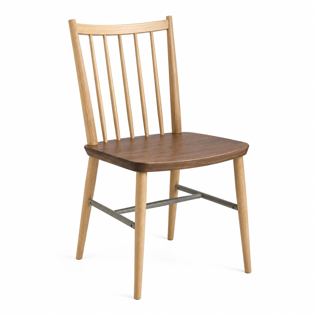 Silla de Madera de Roble y Metal