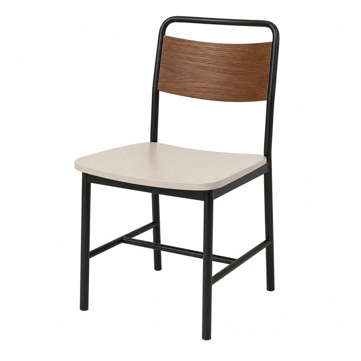 Silla de metal y madera para interiores 45x53x85 cm