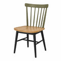Silla de Madera y Metal Verde y Negro