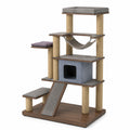 Árbol para gatos de madera con cueva y hamaca