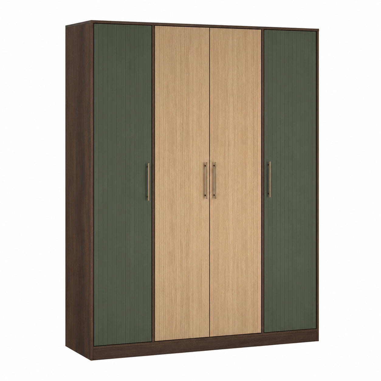 Armario de 4 puertas de Madera y MDF 180x60x210 cm