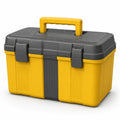 Caja de herramientas de plástico amarillo y gris 40x20x20 cm