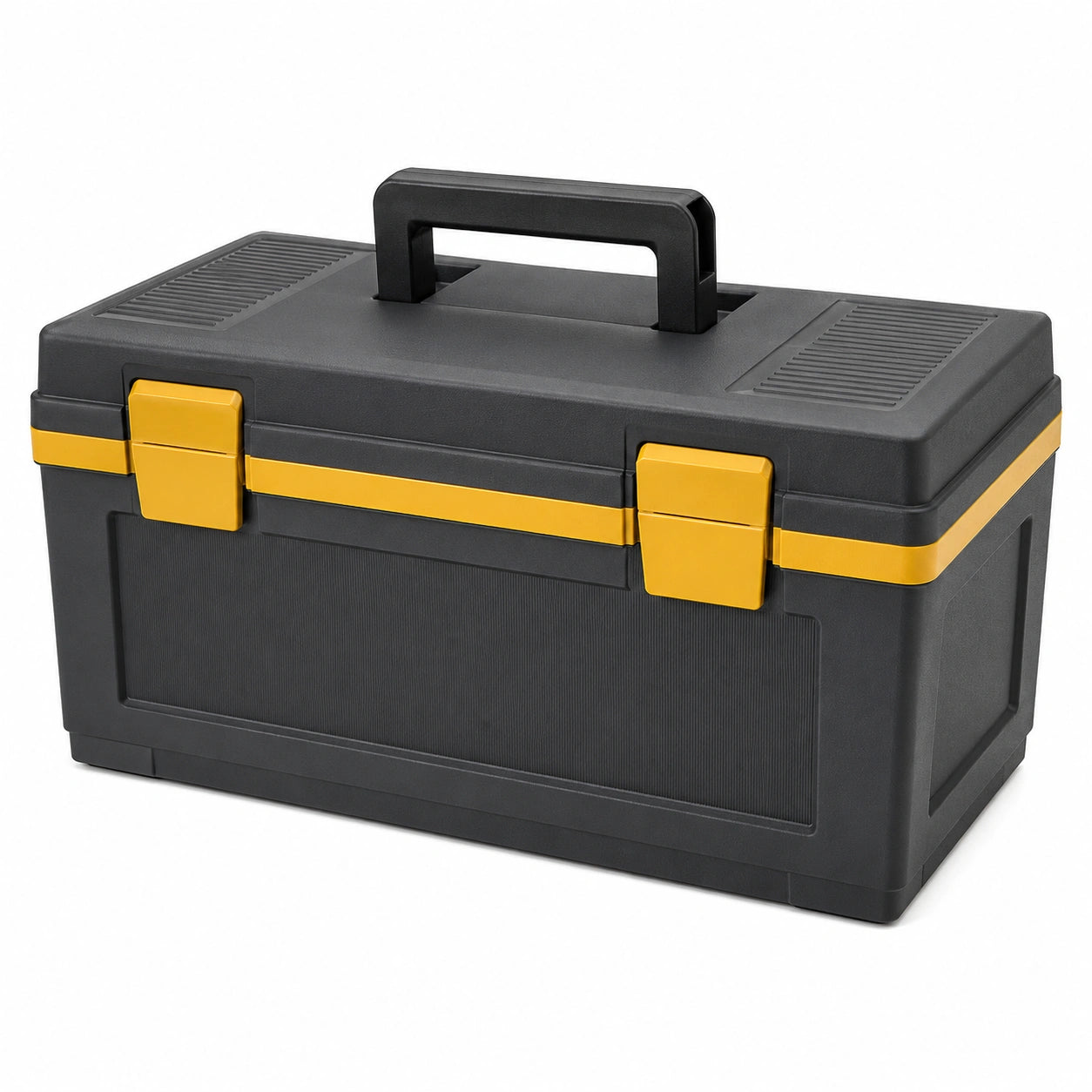 Caja de herramientas de plástico con hebillas de presión