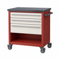 Carro de metal con 3 cajones y estante 70x38x85 cm