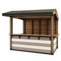 Puesto de Madera y Metal para Exterior